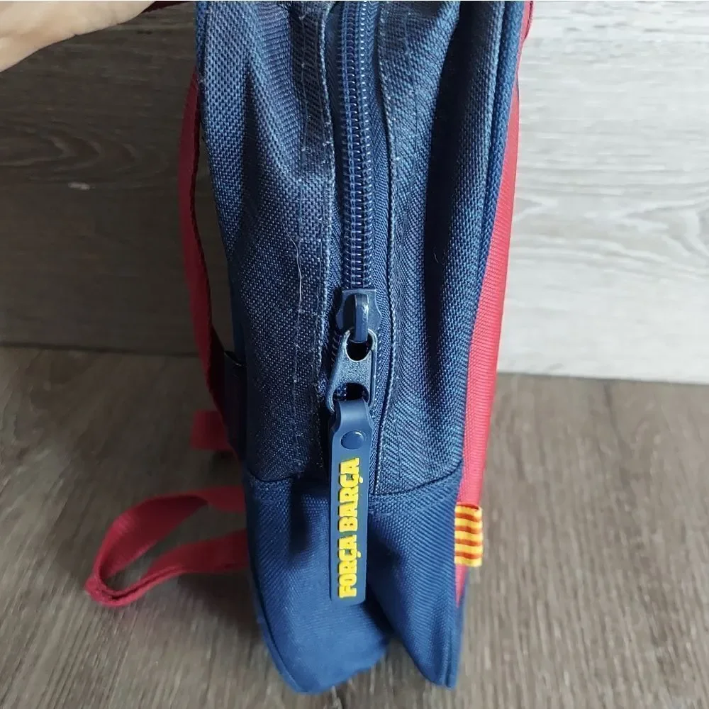 FCB Football Club Barcelona Kids Mini Stripped Backpack Zipper Soccer
